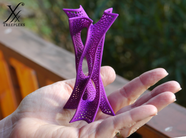 Scherk saddle Tower in Purple Processed Versatile Plastic