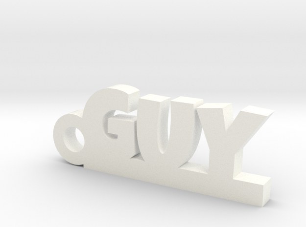 GUY Keychain Lucky in White Processed Versatile Plastic