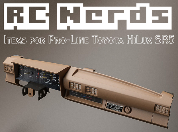 RCN009 dashboard for Pro-Line Toyota SR5  in White Natural Versatile Plastic