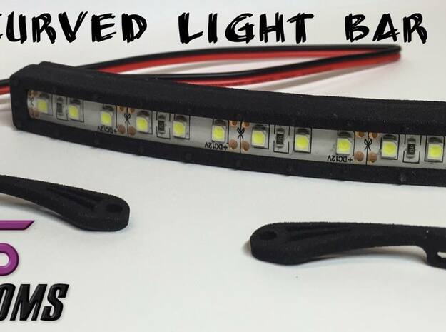 4" Curved Light Bar By VS Customs in White Natural Versatile Plastic