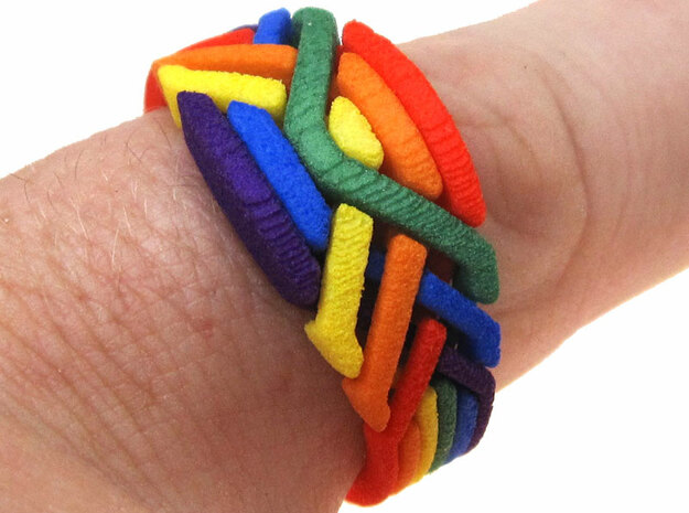 Rainbow Ring in White Processed Versatile Plastic