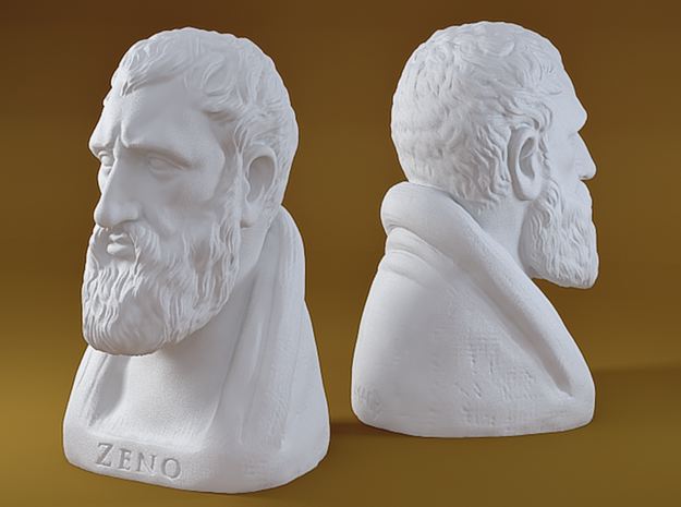 Zeno of Citium 6 inches in White Natural Versatile Plastic