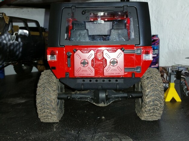 Rear Bumper with Shackles for AXIAL SCX10 in Black Natural Versatile Plastic