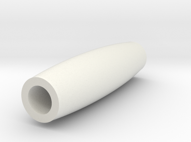Artisan Mini Key Ring Pen Tube smooth in White Natural Versatile Plastic