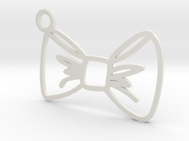 Bow Charm! in White Natural Versatile Plastic