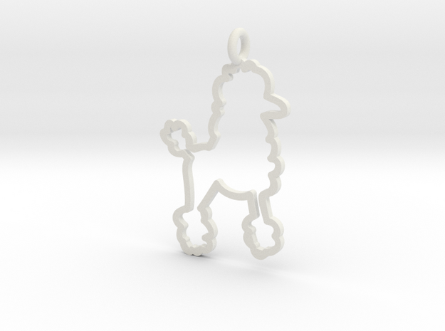 Poodle Charm! in White Natural Versatile Plastic