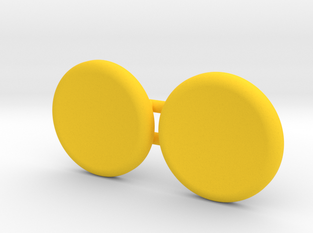 Magnetic spinner caps for standard spinners in Yellow Processed Versatile Plastic