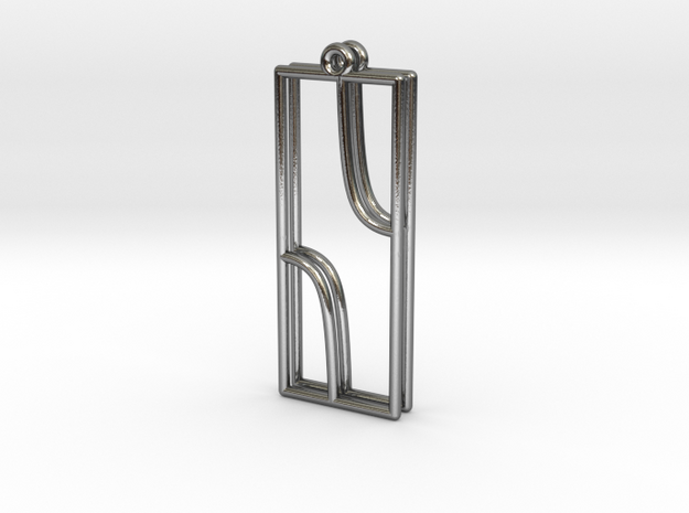 Cosecant Function Earrings in Polished Silver