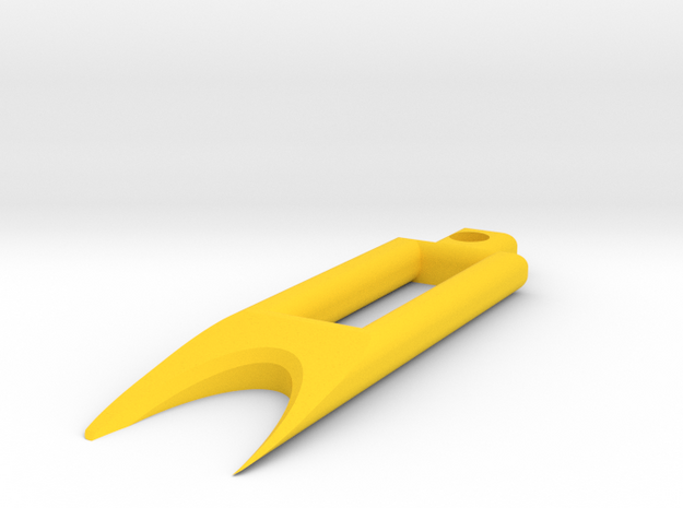 Fidget Spinner Cap Removal Tool in Yellow Processed Versatile Plastic
