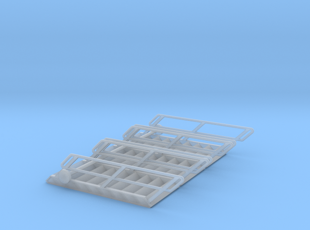 1:72 3x Stairs 9 in Smooth Fine Detail Plastic