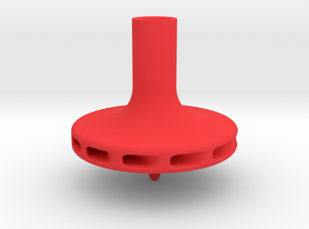 Straw Turbo Spinning Top in Red Processed Versatile Plastic