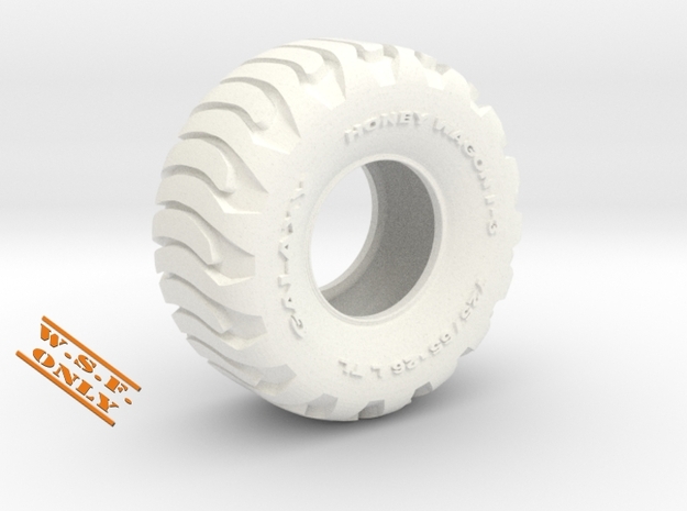 1-64 Tire Galaxy 725-65-26 in White Processed Versatile Plastic
