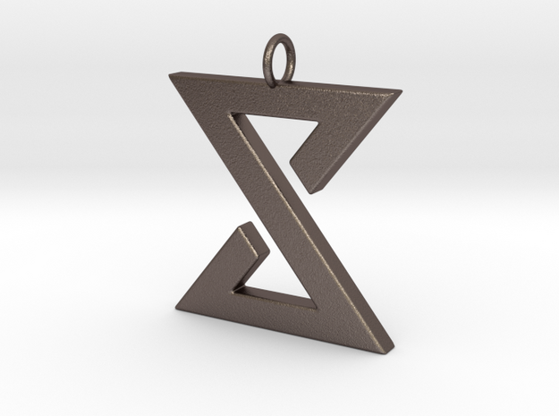 Yrden Pendant in Polished Bronzed Silver Steel