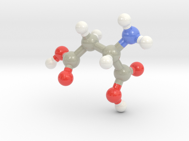 Aspartic Acid (D) in Glossy Full Color Sandstone