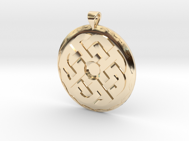 Celtic Knot 1 Pendant in 14k Gold Plated Brass