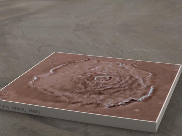 Olympus Mons, Mars, 1:5000000 in Full Color Sandstone