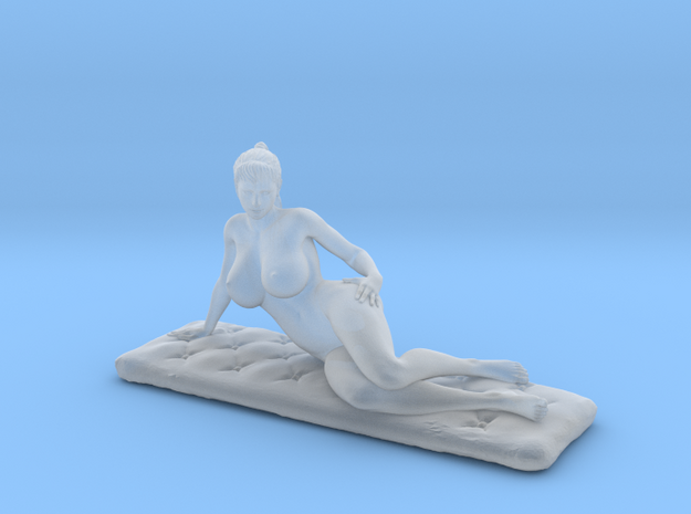 Artistic nude on cushion.  v2 in Smooth Fine Detail Plastic