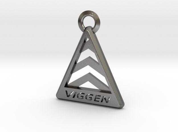 Saab Viggen Badge Keychain in Polished Nickel Steel