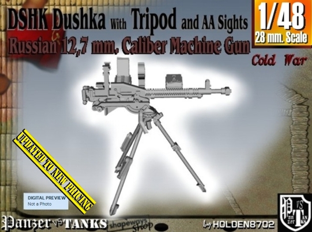 1/48 DSHK Dushka W-Tripod AA Sights V001  in Smooth Fine Detail Plastic