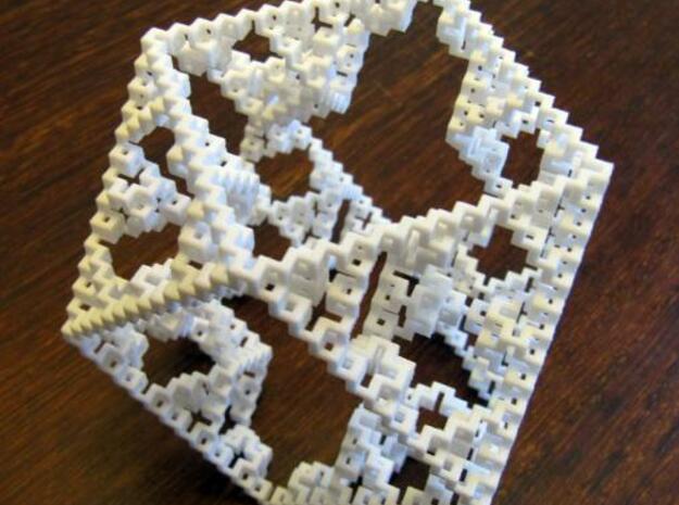 Cuboctahedral fractal graph in White Natural Versatile Plastic