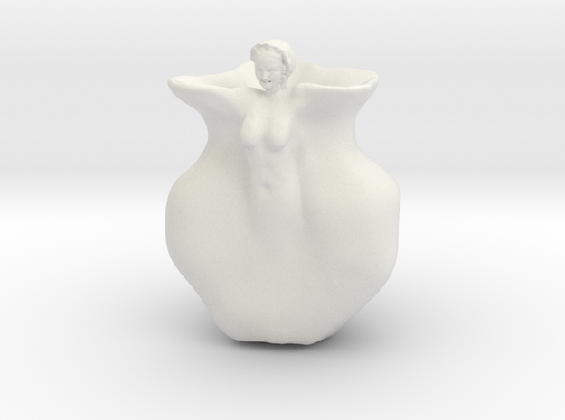 Bacchante vase in White Natural Versatile Plastic