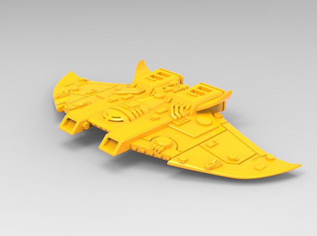Protectorate Defender MK I, Battlefleet Cruiser se in Yellow Processed Versatile Plastic: Small