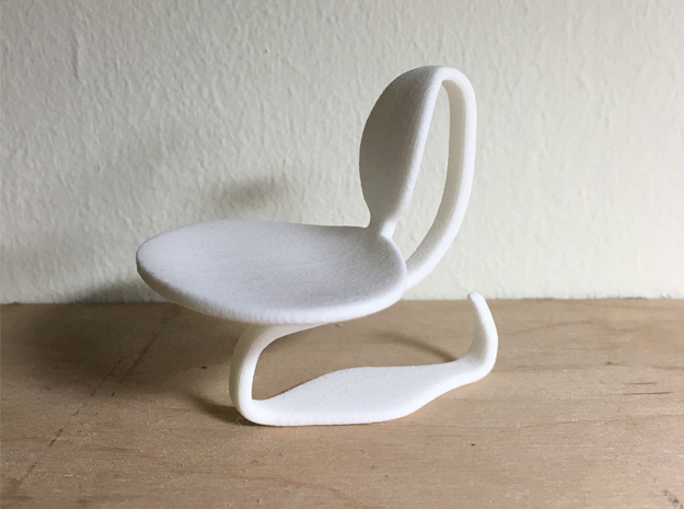 Chair No. 46 in White Natural Versatile Plastic