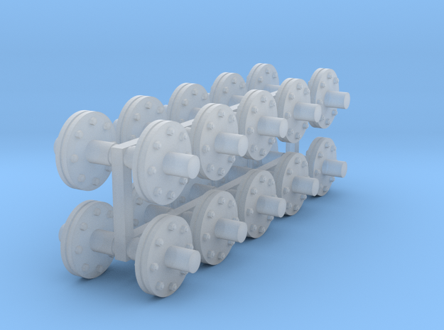 1:48 scale - 6in pipe flanges - Ver3 - 20ea in Smooth Fine Detail Plastic