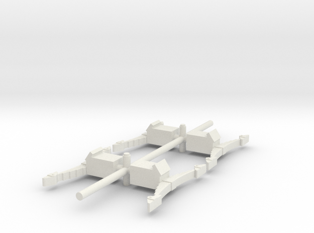 4 square axle boxes  in White Natural Versatile Plastic