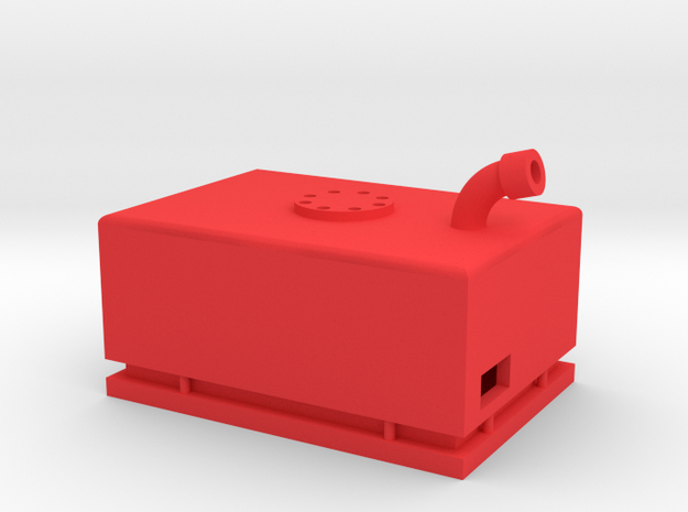 1:10 Fuel Cell / Receiver Box for RC4Wd Trailfinde in Red Processed Versatile Plastic