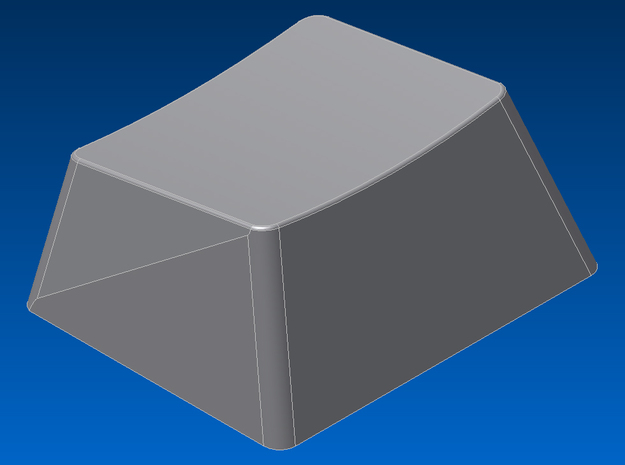 Blank Keycap (R1, 1.25x) in White Natural Versatile Plastic