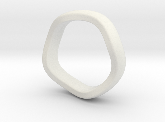 K 7.2mm Puffed Band in White Natural Versatile Plastic