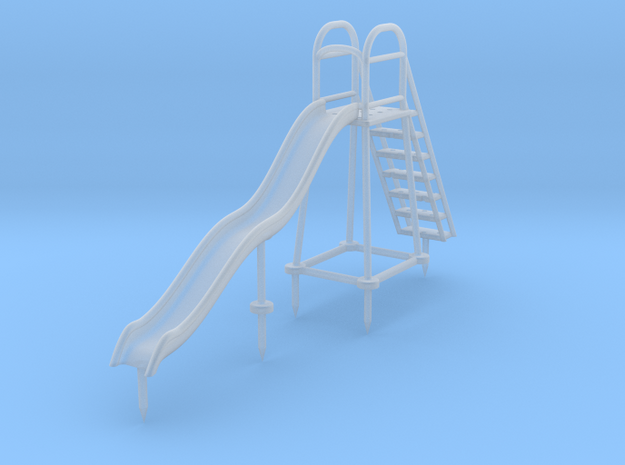 Children's Wave Slide, S Scale (1:64) in Smooth Fine Detail Plastic