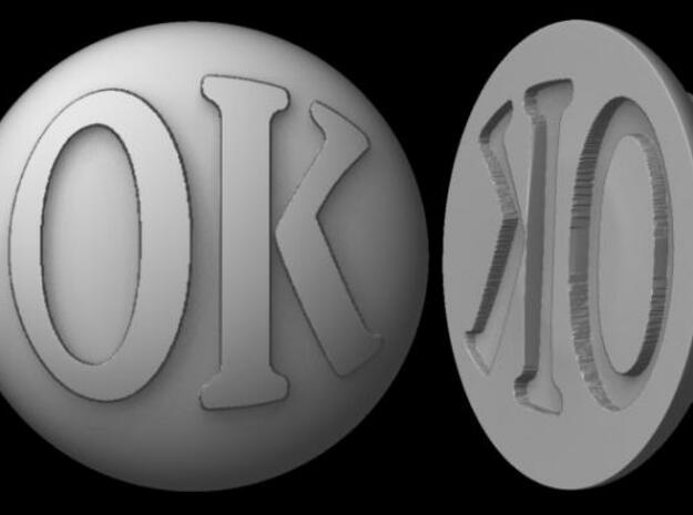 Paperweight - OK in White Natural Versatile Plastic