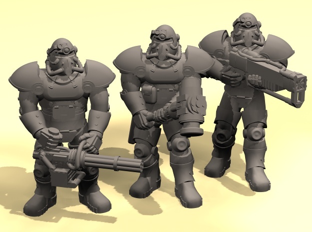 28mm Wastefall Metal Brothers squad in Smoothest Fine Detail Plastic