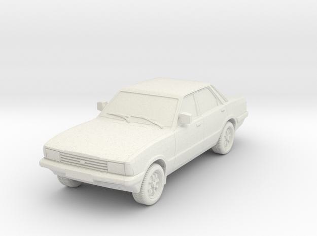 1-76 Ford Cortina Mk5 4 Door Hollow Wheels Attache in White Natural Versatile Plastic