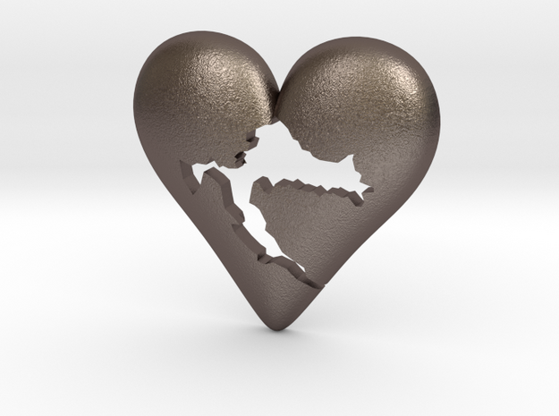 Croatia in Heart Pendant