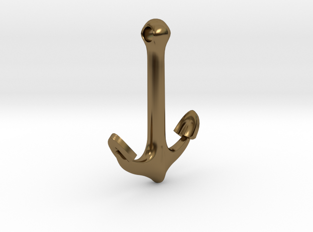 Anchor Pendant in Polished Bronze