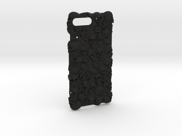 iPhone 7 Plus - Skull Case Full in Black Natural Versatile Plastic