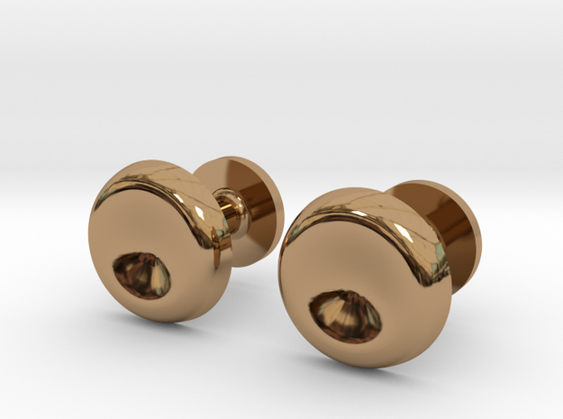 Milnerfield Turing Cufflinks - Pair in Polished Brass