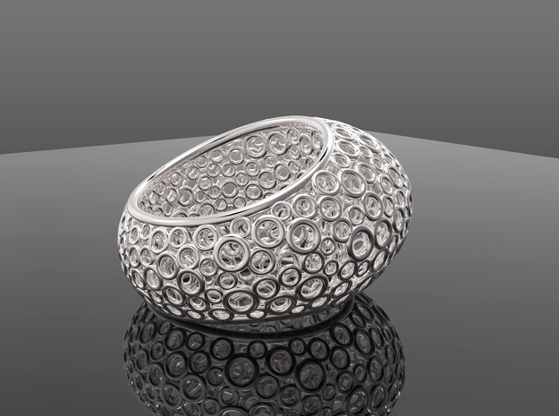 Bubbly in Fine Detail Polished Silver: 11 / 64