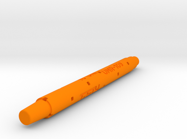 Adapter: Sheaffer RB to Uni UMR-109 in Orange Processed Versatile Plastic