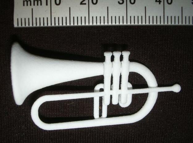 Flugel Horn in White Natural Versatile Plastic