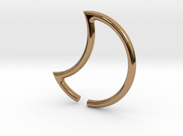 luna ear weights in Polished Brass