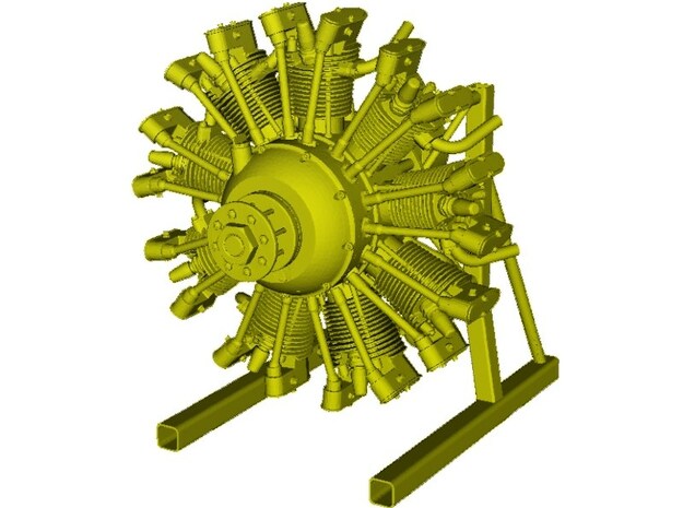 1/15 scale Wright J-5 Whirlwind R-790 engine x 1 in Smooth Fine Detail Plastic