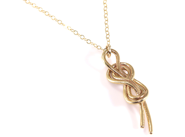 Figure 8 Knot Pendant in Natural Brass