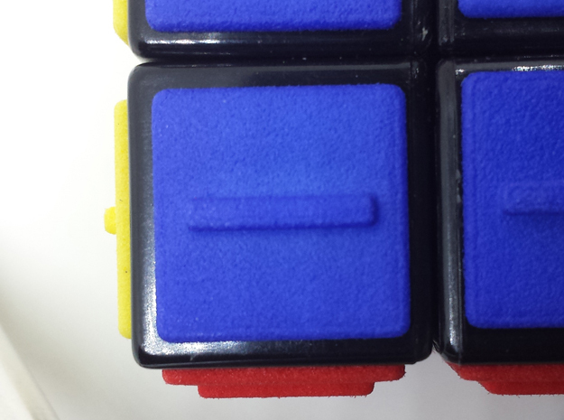 Blue replacement tile (Rubik's Blind Cube) in Blue Processed Versatile Plastic
