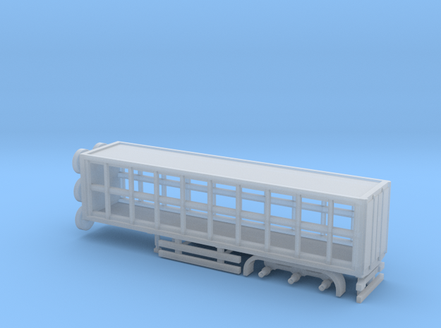 N Gauge Artuculated Lorry Curtain Sided Trailer in Smooth Fine Detail Plastic