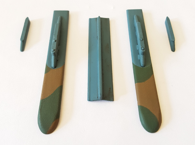 Mirage F1 AZ 14 Bomb Config Pylons Only in Smooth Fine Detail Plastic: 1:72