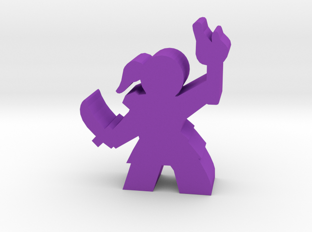 Game Piece, Rogue, torch and knife in Purple Processed Versatile Plastic